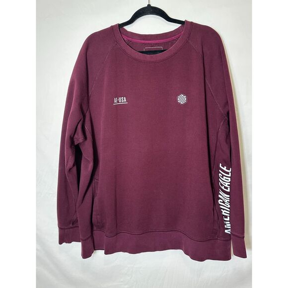 American Eagle Men's Big & Tall Burgundy Sweatshirt with Side Pockets Size XXXL - Picture 1 of 7
